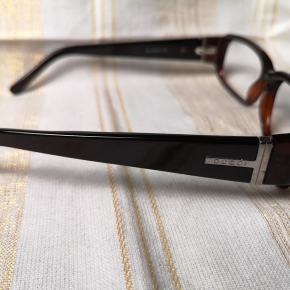 GUCCI 1572 Rectangular Brown Eyeglasses Frames Classic - Picture 9 of 11